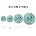 HYLANDA Wall Clock, 10 Inch Teal Silent Non-Ticking Kitchen Decor, Rustic Vintage Country Retro Decorative Clocks Battery Operated for Bathroom Bedroom Living Room Office(Aqua)
