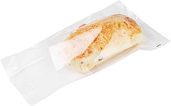 Restaurantware-9 x 6 Inch Treat Bags, 100 Microwavable Cookie Bags - Lip And Tape Design, Heat-Resistant, Clear Plastic Resealable Bakery Bag, Grease-Resistant, For Candy, Nuts, And Party Favors