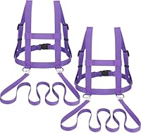 2 Stück Lila Pferdegeschirr für Kinder Pferdeleine zum Spielen für Kinder Zaumzeug Skifahren Rollenspiel Zubehör für Spielpferd Pferdeleinen Größenverstellbare