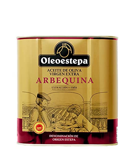 OLEOESTEPA - Aceite de Oliva Virgen Extra Arbequina - Lata 2,5 Litros