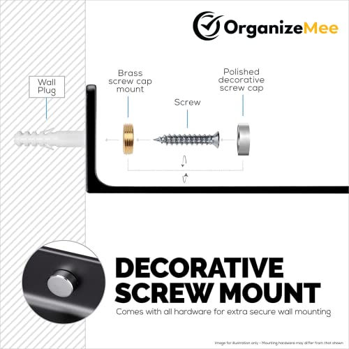 Image of OrganizeMee Metal Small wall mounted shelves,Bluetooth speaker stand,Wi-Fi camera corner floating shelf for living room & bedroom,home decor items plant pot mounting racks [15.5 X12.5Cm] Qty 1 (Black)
