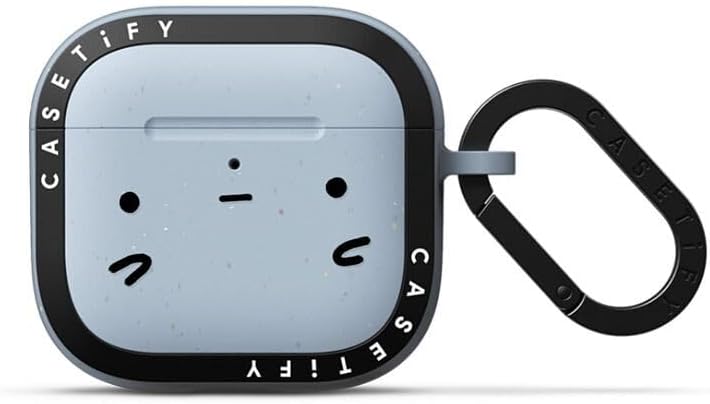 CASETiFY Bounce AirPods (4th Gen) Case with Ring [Military Grade Drop Tested / 6.6ft Drop Protection/Anti-Scratch] - Spring Botanicals - Sky Blue