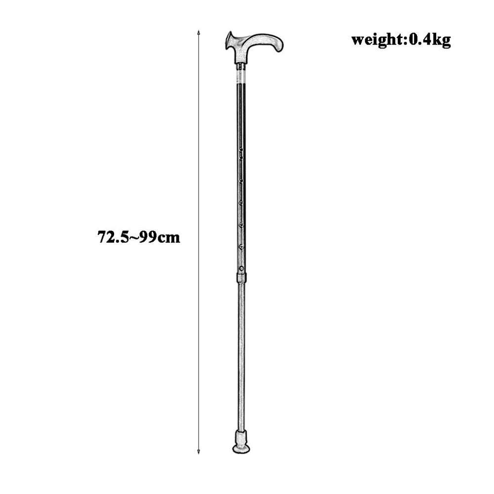 Laska - ergonomiczny uchwyt 7 regulowana wysokość, laski dla starszych mężczyzn, kobiet rannych niepełnosprawnych, kule ruchowe z antypoślizgową podstawą Heavy Duty Interesting