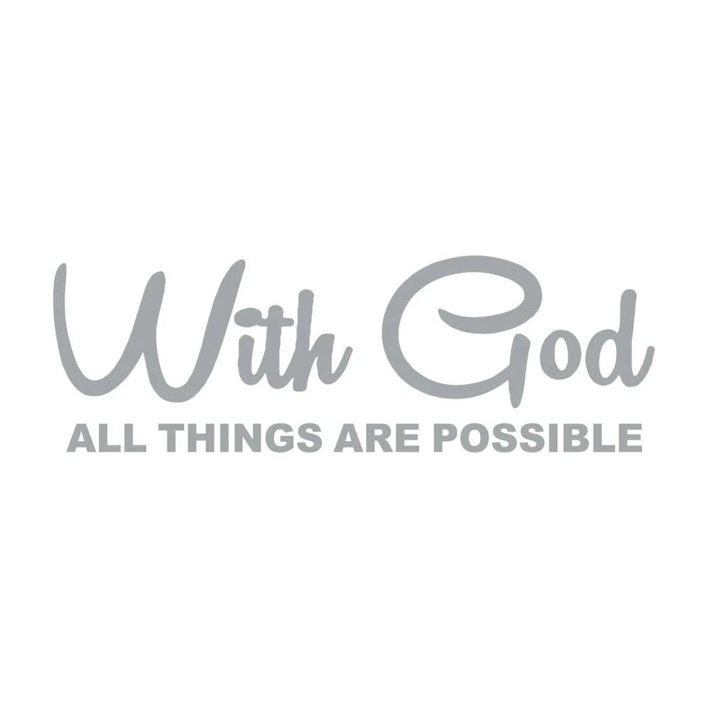 Auto Accessory with God All Things are Possible Vinyl Car Decal Creative Sticker(Silver)