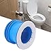 Toilet Sealing, Rubber Toilet Sealing Leakproof Multifunctional Rubber Toilet Gasket (Blue)