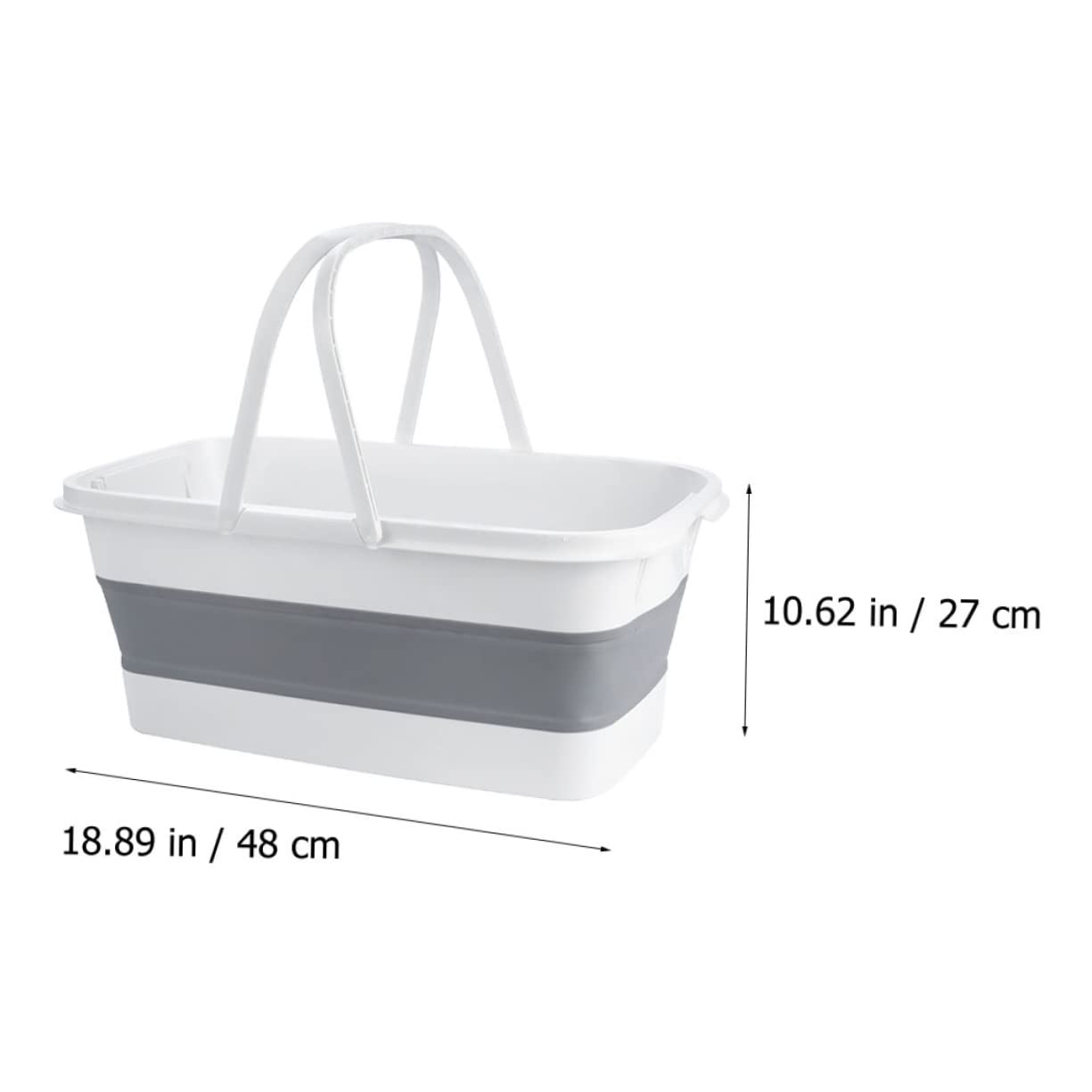 Garneck Portable Folding Laundry Tub Collapsible Sink Handles Versatile Dish Basin for Camping Picnics