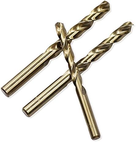 WZFC HSS M35 コバルトコーティングツイストドリルビット 木/金属ホールカッター ラウンドシャンクガンドリルビット、13m