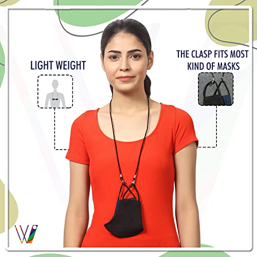 Image of Unisex Spec Holder Hook & Loop Anit Slip Eyewear Lanyard Fabric Strap Chain