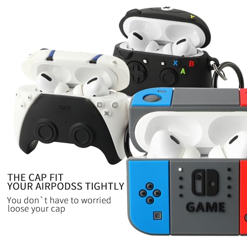 Image of [3Pack] Gedicht for Airpods Pro Case, Funny 3D Cartoon Game Controller Console Design Silicone Soft Cases for Airpods Pro Case 1st Gen, with Keychain Kids Women Men for Airpods Pro 2019 Case