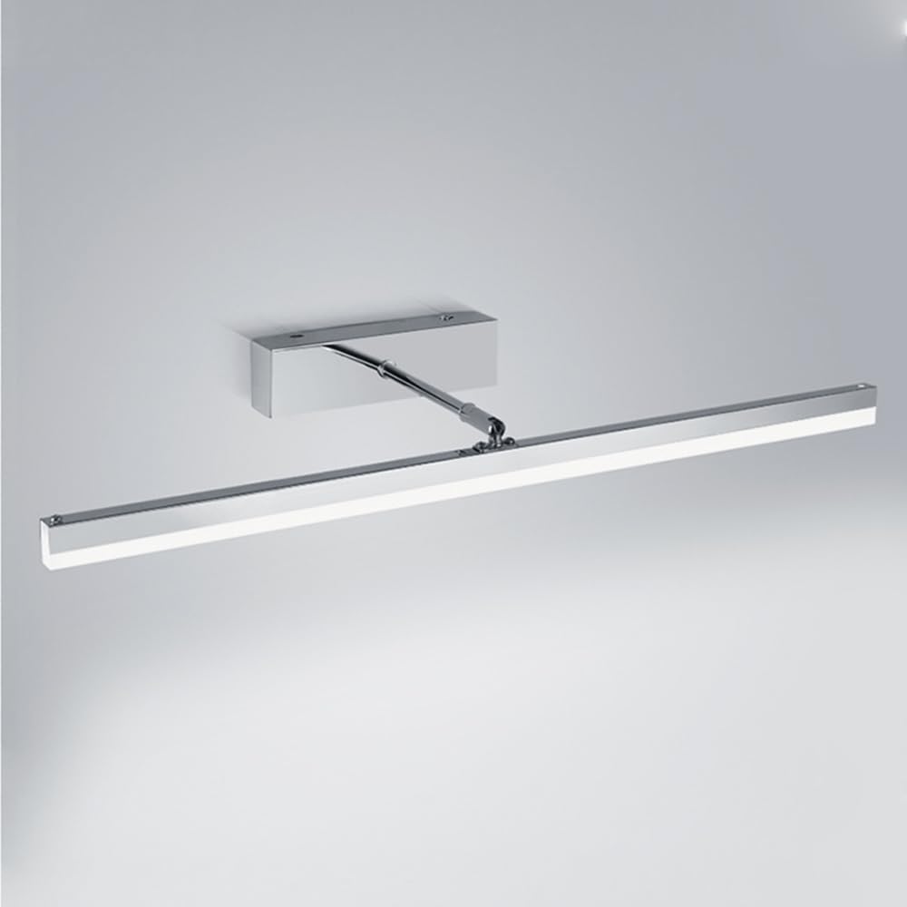 Genérico Lámparas de baño sobre Espejo, lámparas LED para baño, Apliques de Pared sobre Espejo con Brazo retráctil, Acabado Plateado, Apliques de Pared Minimalistas para Interiores.