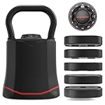HXD-ERGO Adjustable Kettlebell Set 6 in 1, 3-18kg Die-Cast Aluminum and ABS Material Kettle Bells, Quick Adjustment Weights and Safety Lock for Home Gym Fitness Strength Training