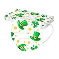 10/20/50 PCS Adult St. Patrick's Day Disposable_Face_mask Cotton Cloth 3 Ply Face Coverings Unique St. Patrick's Day Theme Printing Design Face_mask Soft Breathable for Men Women
