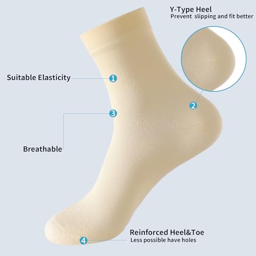 Image of Loucey 12-18 Packs No Show Socks Invisible Socks Men Women Cushioned Low Cut Ankle Sock for Running Gym Hiking (6-9 Pairs)