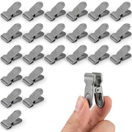 Image of Zureni Heavy Duty Clothes Pins Multipurpose Tight Grip Laundry Clips with Springs Air-Drying Clothing Pin Set for Balcony & Outdoor Use- (Pack of 24, Random Color)