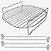 Heißluftfritteuse Zubehör, 22 X 22 X 7, 304 Edelstahl Grillrost mit 4 Spießen, Grillrost für 3,2-5,8 QT, Vielseitiges Zubehör für Heißluftfritteuse & Grill-Einsatz, Spülmaschinenfest & Langlebig