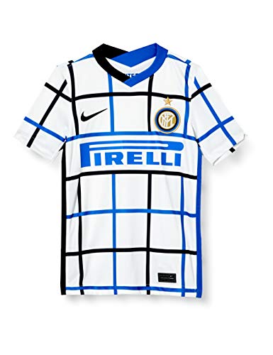 Nike Inter Y NK BRT Stad JSY SS AW T-Shirt, Unisex niños, White/Black Full Sponsor, M