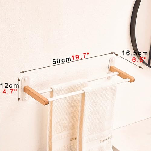 Porte-serviettes mural perforé avec capacité de charge de 15 kg durable