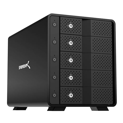 SABRENT USB 3.2 5 Bay 3.5" SATA Hard Drive Tray Less Docking Station (DS-SC5B)
