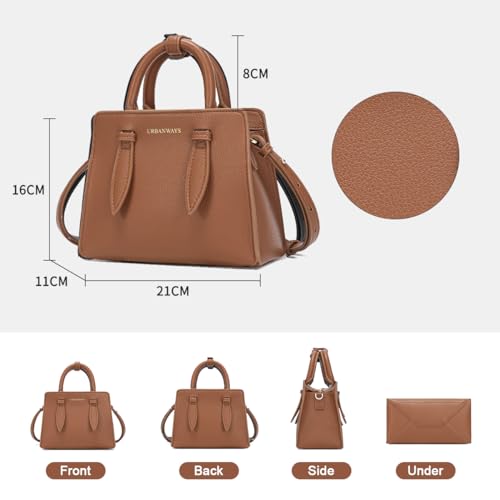 URBANWAYS ショルダーバッグ レディース ハンドバッグ 斜めがけ 肩掛け 手提げバッグ PUレザー 女性 2WAY 可愛い カバン の商品画像 1