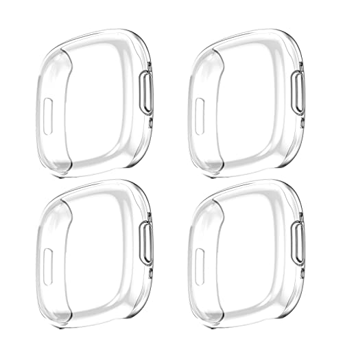 Rc-Z Fitbit Sense 2/Versa 4 Case with Screen Protector 4-Pack