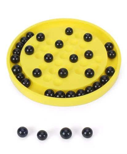 Image of Brainvita Nano Board Game with 33 Pearl Finish Marbles Mind Challenging Marble Solitaire Single Player Game Suitable for Ages 5 Years and up
