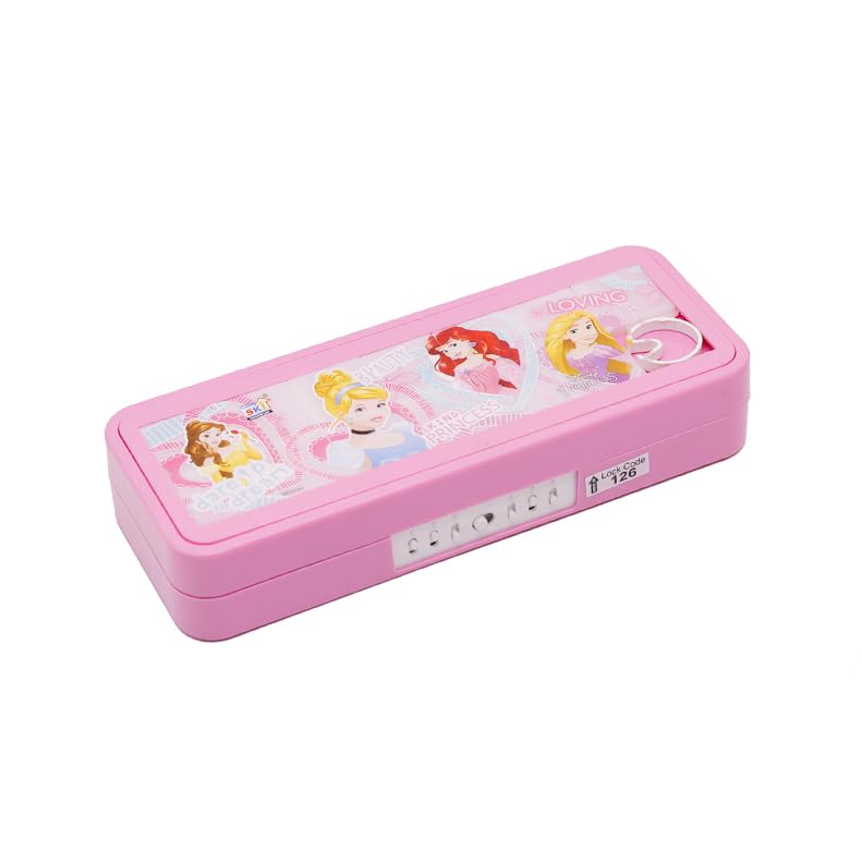 SKI Homeware Puzzle Pencil Box with Number Lock and Game, Perfect for School Children, an Ideal Gift for Kids - 4 Princesses-image-38