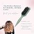 Curling Brush for Curly Hair (green) Detangling & Defining Brush for Coily, Thick, Anti-Frizz Styling Tool for Volume, Ideal for Natural Hair Women & Kids.