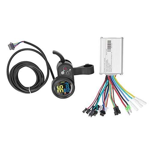 Ylwxzenith Kit de Controlador de Scooter eléctrico de 350W con medidor de Pantalla de Color LCD, admite 24V 36V 48V, Velocidad Estable, bajo Ruido, para modificar el Scooter eléctrico y