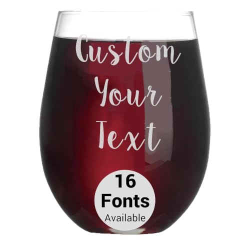Personalized Stemless Wine Glass with Name