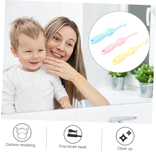 Veemoon 3 Stück Kinder Zahnbürsten mit Bequemen Borsten für Kleinkinder Cartoon Ergonomisch zu Zähnen für Tägliches Zähneputzen – Bild 4