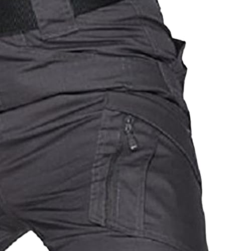 JEsilunmaMY Men's Multi Pockets Work Tactical Pants Waterproof Ripstop Cargo Pants Lightweight Cotton Outdoor Hiking Pants3