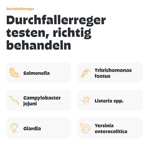 PEZZ Durchfall Test PCR für Hunde | Zuhause auf die häufigsten 6 Durchfallerreger testen | Nur eine Probe erforderlich | inkl. Giardien, Salmonellen, Campylobacter | gratis Labor-Versand