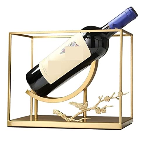 Soporte para botellas de vino metálico estilo rústico miniatura 1