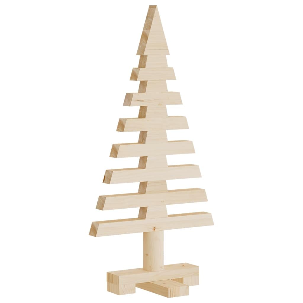 vidaXL Wooden Christmas Tree, Assemble Christmas Tree for Decoration, Christmas Decoration for Indoor Outdoor Party, Solid Wood Pine