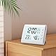 Sharplace Digitale Badezimmeruhr, Dusch-Timer mit Alarm, wasserdichte Uhren für Badezimmer, Küchen-Timer-Uhren, Thermometer-Hygrometer-Wanduhr, Weiss