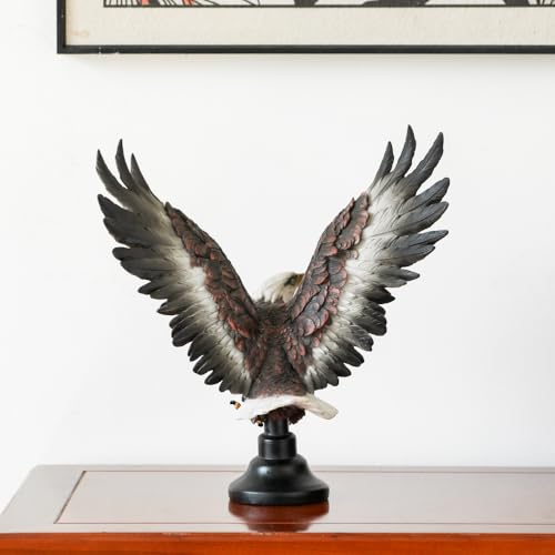 Estatua Águila Calva de Resina 12 Pulgadas Decorativa miniatura 6