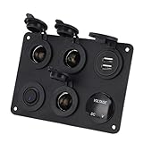RV USB-Ladegerät, wasserdichtes Dual-Port-Ausgangsschaltfeld für Motorräder für Yachten für Boote