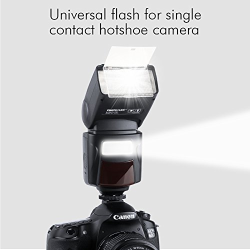 Photoolex Flash Speedlite For Canon Nikon Sony Panasonic Olympus Fujifilm Pentax Sigma Minolta Leica And Other Slr Digital Slr Film Slr Cameras And Digital Cameras With Single-Contact Hot Shoe #TOP1