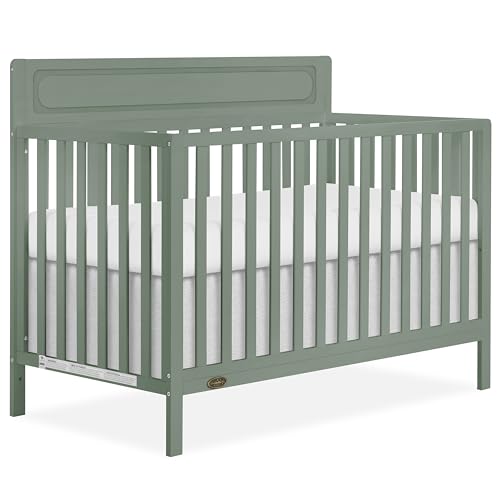 Image of Dream On Me Avery 5-in-1 Convertible Full-Size Baby Crib, Meadow Green