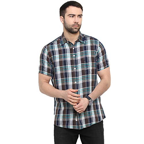 Image of Red Tape Men's Checkered Regular Fit Casual Shirt
