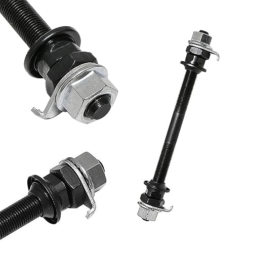 image for Meuey Lyot -Bicycle Hub 3/8 Inch Black Flange Shaft Nut Kits, with Fro