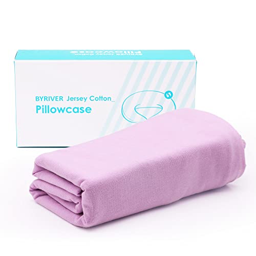 Pink Purple Color Jersey Cotton Pillowcase Cover for BYRIVER Body Pillow Pregnancy Pillow(XL)