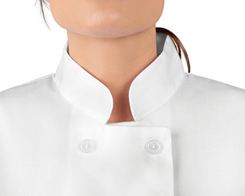 Womens White Classic ¾ Sleeve Chef Coat, S #TOP6