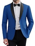 COOFANDY Men's Western Casual Lightweight Dinner Jackets Fashion Suit Jacket, Royal Blue, Small