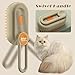 Cloud Care 3-in-1 Self-Cleaning Cat Brush - 360 Rotating Arm, Detachable Silicone Bristle Head (Brown)