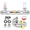 Sensor Valve Kit Fit for Instant Hot Water Recirculating Pump System, Stainless Steel Directly Replace The Old Plastic Version for 367010, 595926, 500800 Thermal Bypass Bridge Valve