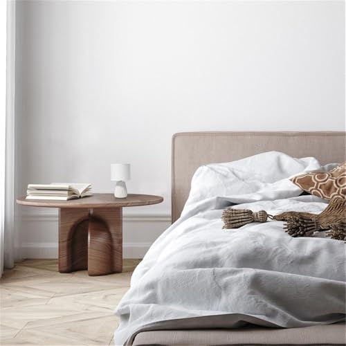 Simple Designs LT1138-OFF 11.02 Inch Traditional Mini Modern Ceramic Texture Pastel Accent Bedside Table Desk Lamp W Matching Fabric Shade thumb #4