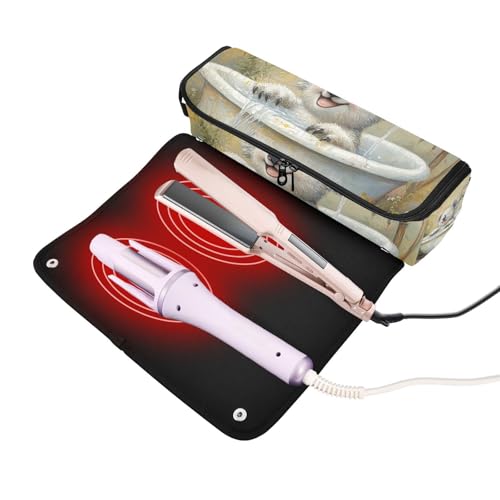Estuche de viaje 2 en 1 para plancha y rizador de pelo miniatura 2
