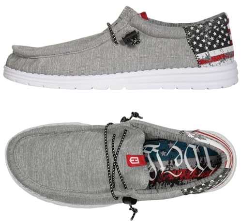 Howitzer Men's Slip-On Shoes We The People Patriot Sneakers with Camo Print Footwear