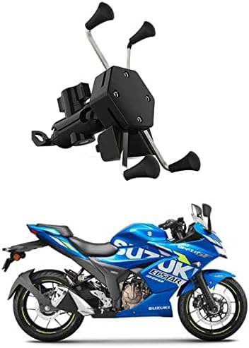 Bike Mobile Holder with Waterproof Charger for Suzuki-Gixxer-Sf-250